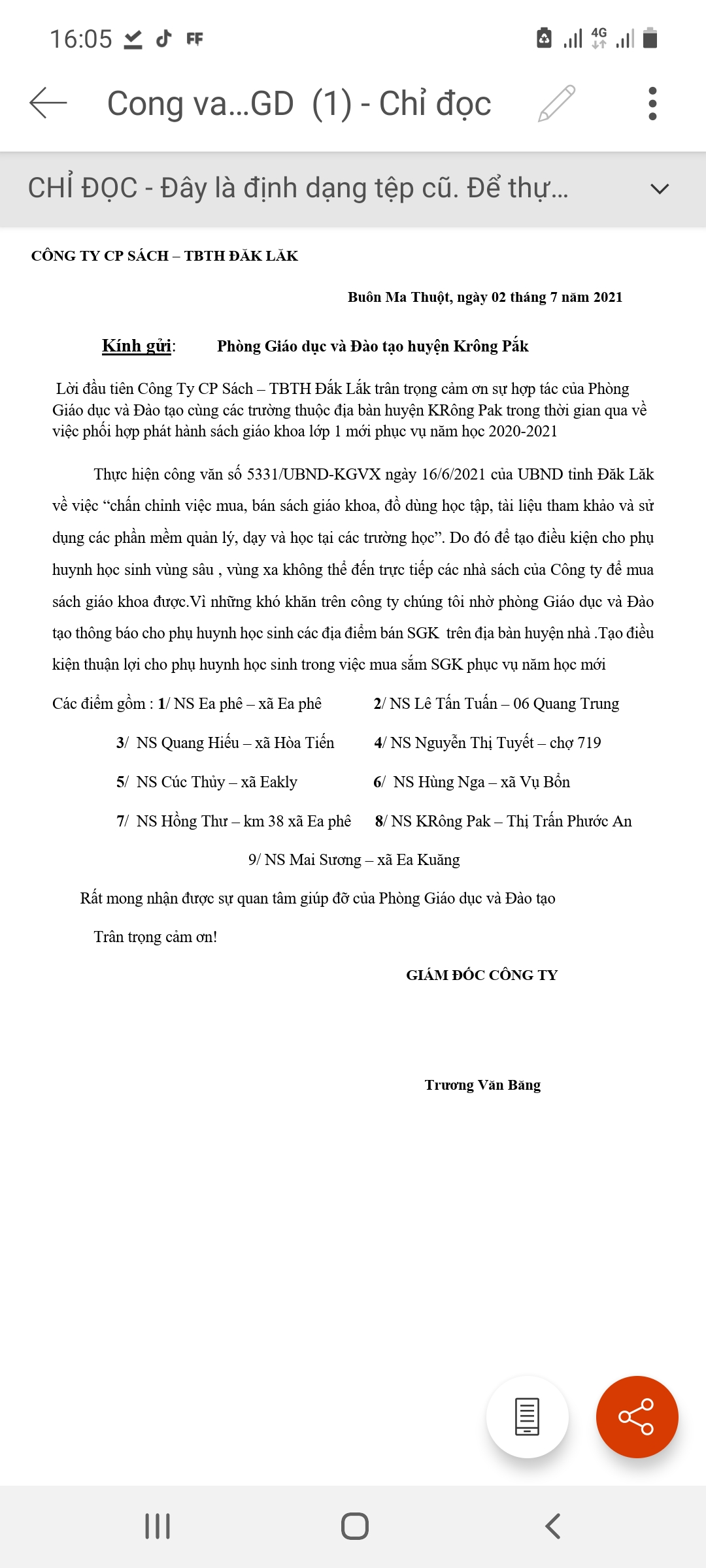 Địa điểm phát hành sách theo chương trình mới. Địa điểm phát hành sách theo chương trình mới.